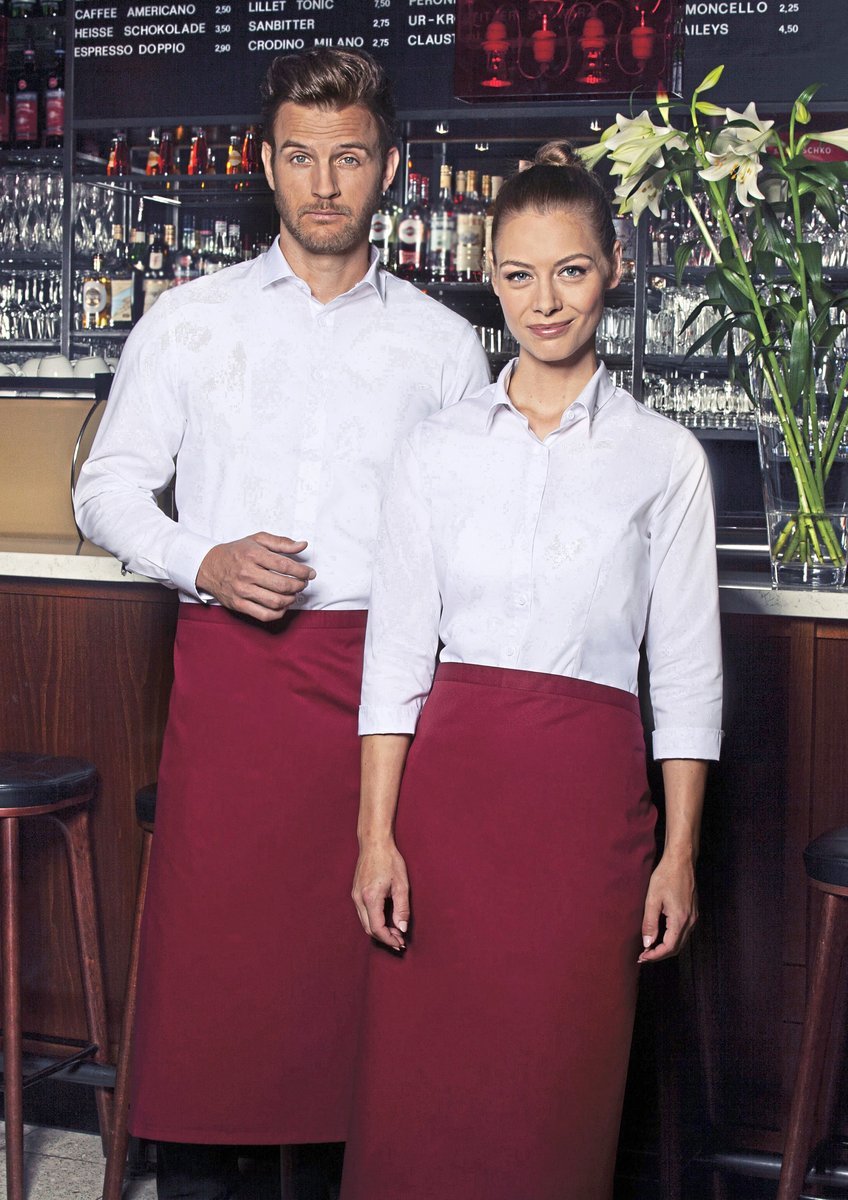 Karlowsky Bistroschürze Ibiza aus Polyester-Baumwolle, Anthracite (ca. Pantone 7540C) 110 x 90 cm, KY005