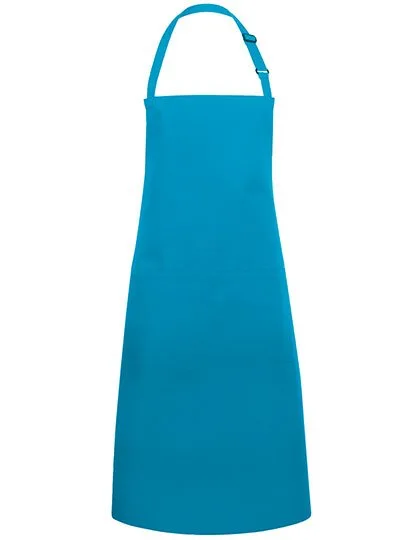 Karlowsky Latzschürze Basic mit Tasche und Schnalle, Turquoise (ca. Pantone 639C) 75 x 90 cm, KY044