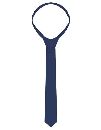 Karlowsky Schmale Krawatte aus Köpergewebe, Navy (ca. Pantone 533C) 148 x 6,5 cm, KY050