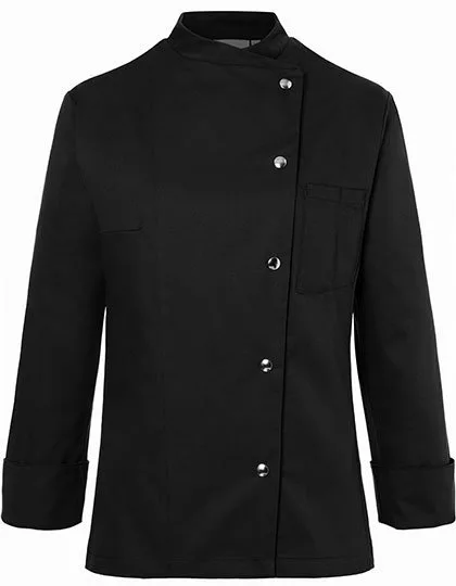 Karlowsky Kochjacke Larissa mit Brusttasche, Black (ca. Pantone 419C) 52, KY070