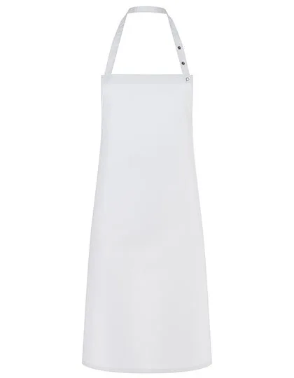 Karlowsky Tablier à bavette Santorini en tissu sergé, White 75 x 95 cm, KY072