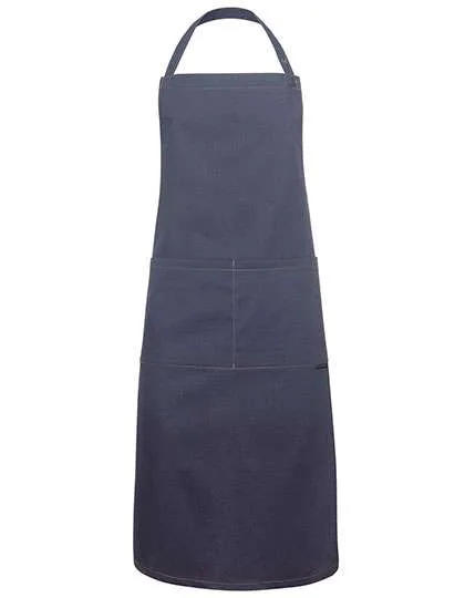 Karlowsky Latzschürze Jeans-Style mit Tasche 2023, Vintage Black (ca. Pantone Cool Grey11C) 71 x 95 cm, KY100