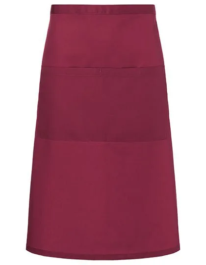 Karlowsky Bistroschürze Basic mit Tasche 2023, Bordeaux (ca. Pantone 209C) 70 x 70 cm, KY112