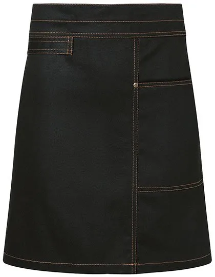 Karlowsky Waist Apron Urban Casual Style with Pocket, Black (ca. Pantone 419C) 70 x 50 cm, KY114
