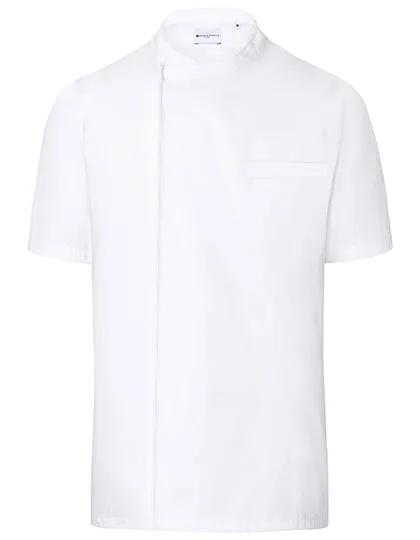 Karlowsky Short Sleeve Pullover Chef's Shirt with Jersey Back, White 3XL, KY122