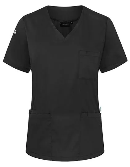 Karlowsky Damen-Schlupfkasack mit V-Ausschnitt, Black (ca. Pantone 419C) XXL, KY138