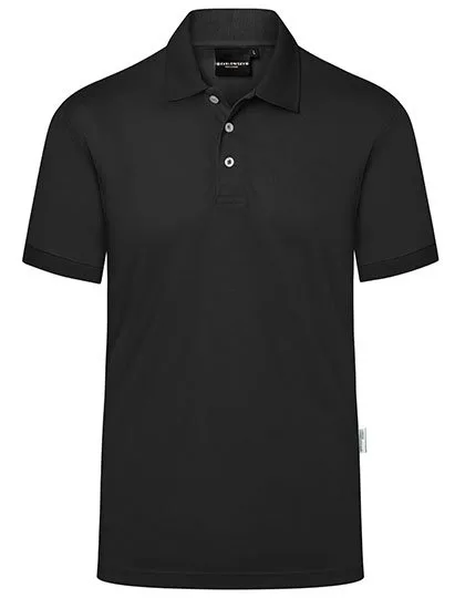 Karlowsky Poloshirt Modern-Flair Jersey-Piqué für Herren, Black (ca. Pantone 419C) 4XL, KY143