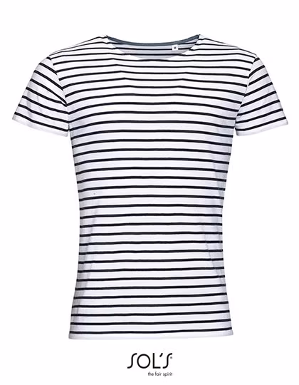 SOL´S Gestreiftes Rundhals T-Shirt "Miles, White/Red M, L01398