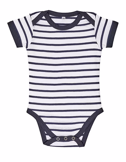 SOL´S Baby Bodysuit Miles mit Streifen, White/Navy 3-6 Monate, L01401