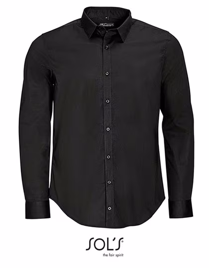 SOL´S Langarmhemd Blake aus Popeline-Stretch, Titanium Grey S, L01426