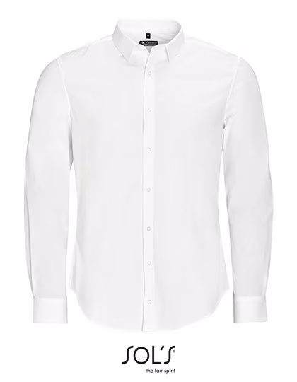 SOL'S Long-Sleeve Shirt Blake made of Poplin Stretch, White 4XL, L01426