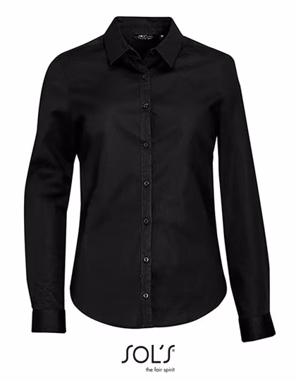 SOL´S Camicia stretch a maniche lunghe Blake da Donna, Titanium Grey S, L01427