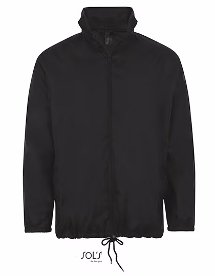 SOL´S Wasserabweisender Windbreaker mit Kapuze, Black M, L01618