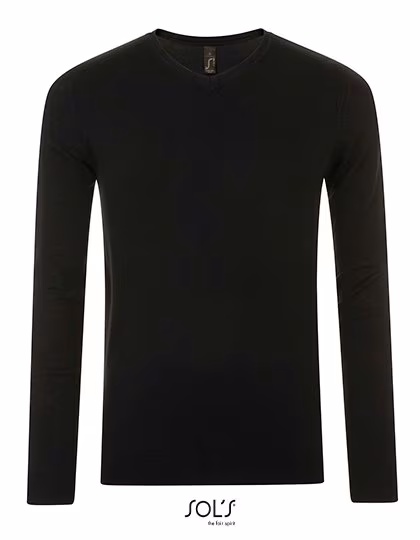 SOL´S Pullover Slim-Fit con scollo a V da Uomo, Black S, L01710