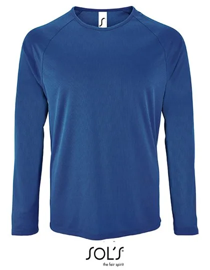 SOL´S Langarm Sport T-Shirt Polyester für Herren, Royal Blue 241 XL, L02071