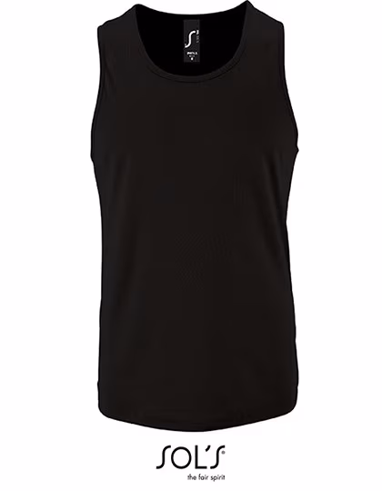 SOL´S Débardeur de sport en Polyester pour hommes, Black L, L02073