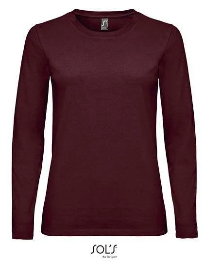 SOL´S Langarm T-Shirt Imperial Baumwolle für Damen, Oxblood XL, L02075