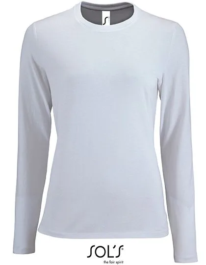 SOL'S Long-Sleeve T-Shirt Imperial Cotton for Women, White M, L02075