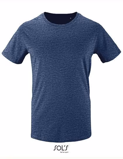 SOL´S T-shirt à manches courtes Milo en Coton biologique, Heather Denim L, L02076