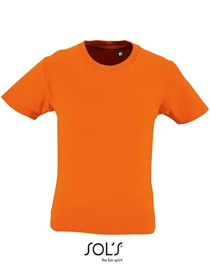 SOL´S T-Shirt Milo aus Bio-Baumwolle für Kinder, Orange 12 Jahre (142/152), L02078