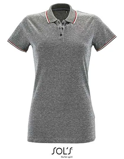 SOL´S Polo chiné Paname pour femmes, Heather Black S, L02082