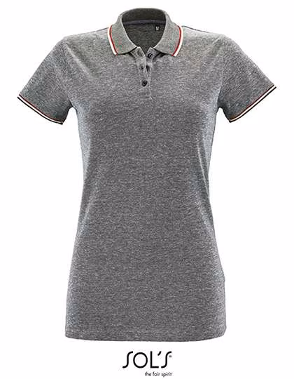 SOL´S Polo Heather Paname da Donna, Heather Black S, L02082