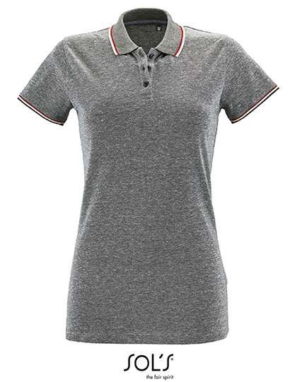SOL´S Heather Polo Shirt Paname für Damen, Heather Black S, L02082