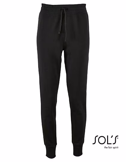 SOL'S Slim Fit Jogging Trousers with Drawstring for Women, Black XS, L02085