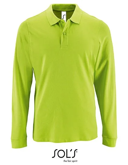 SOL´S Langarm Poloshirt aus Baumwolle für Herren, Apple Green L, L02087