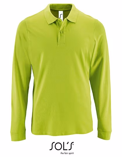 SOL´S Polo a maniche lunghe in Cotone da Uomo, White XXL, L02087