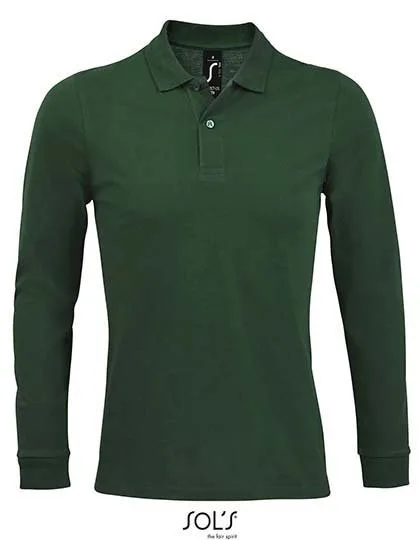 SOL´S Langarm Poloshirt aus Baumwolle für Herren, Bottle Green XL, L02087