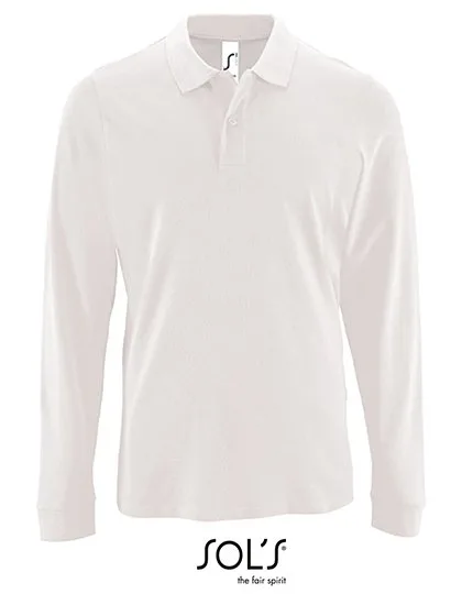 SOL'S Long-Sleeve Polo Shirt made of Cotton for Men, White XXL, L02087