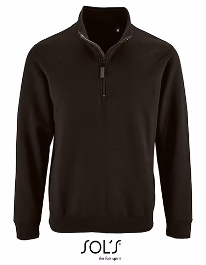 SOL´S Sweatshirt mit Half-Zip Kragen für Herren, Black S, L02088