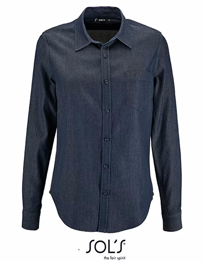 SOL´S Camicia Denim Barry in Cotone, Denim Brut XS, L02101