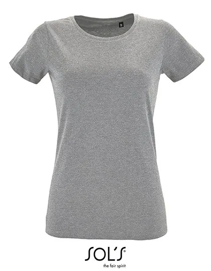 SOL´S Fitted T-Shirt mit Rundhalsausschnitt für Damen, Grey Melange L, L02758