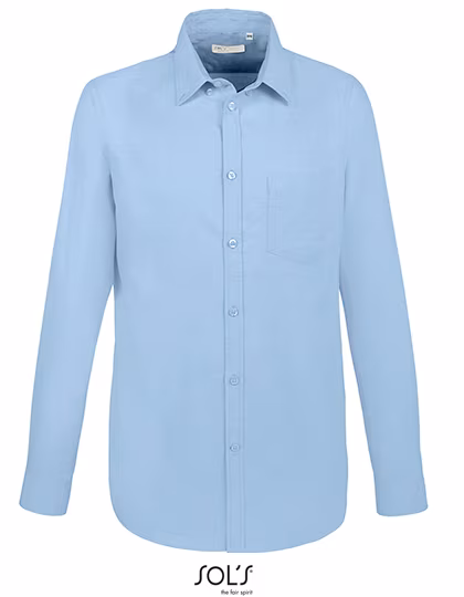 SOL´S Hemd Boston Fit mit Brusttasche für Herren, Sky Blue S, L02920