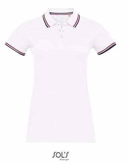 SOL´S Prestige Polo mit Rippstrick für Damen, White XL, L02950