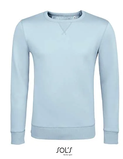 SOL´S Sweatshirt mit Rundhals-V-Einsatz für Herren, Creamy Blue S, L02990