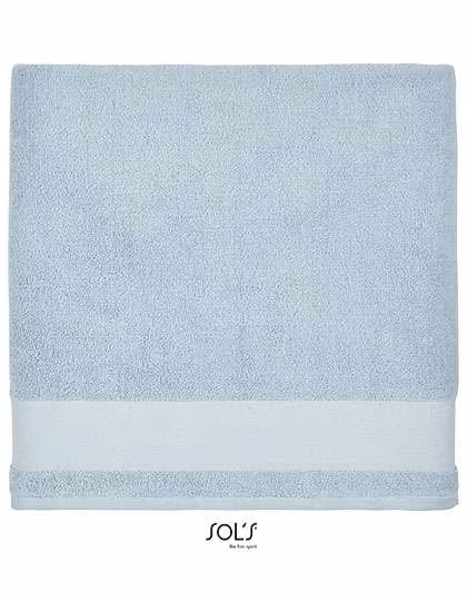 SOL´S Badetuch Peninsula 70 aus Baumwolle, Creamy Blue 70 x 140 cm, L03096