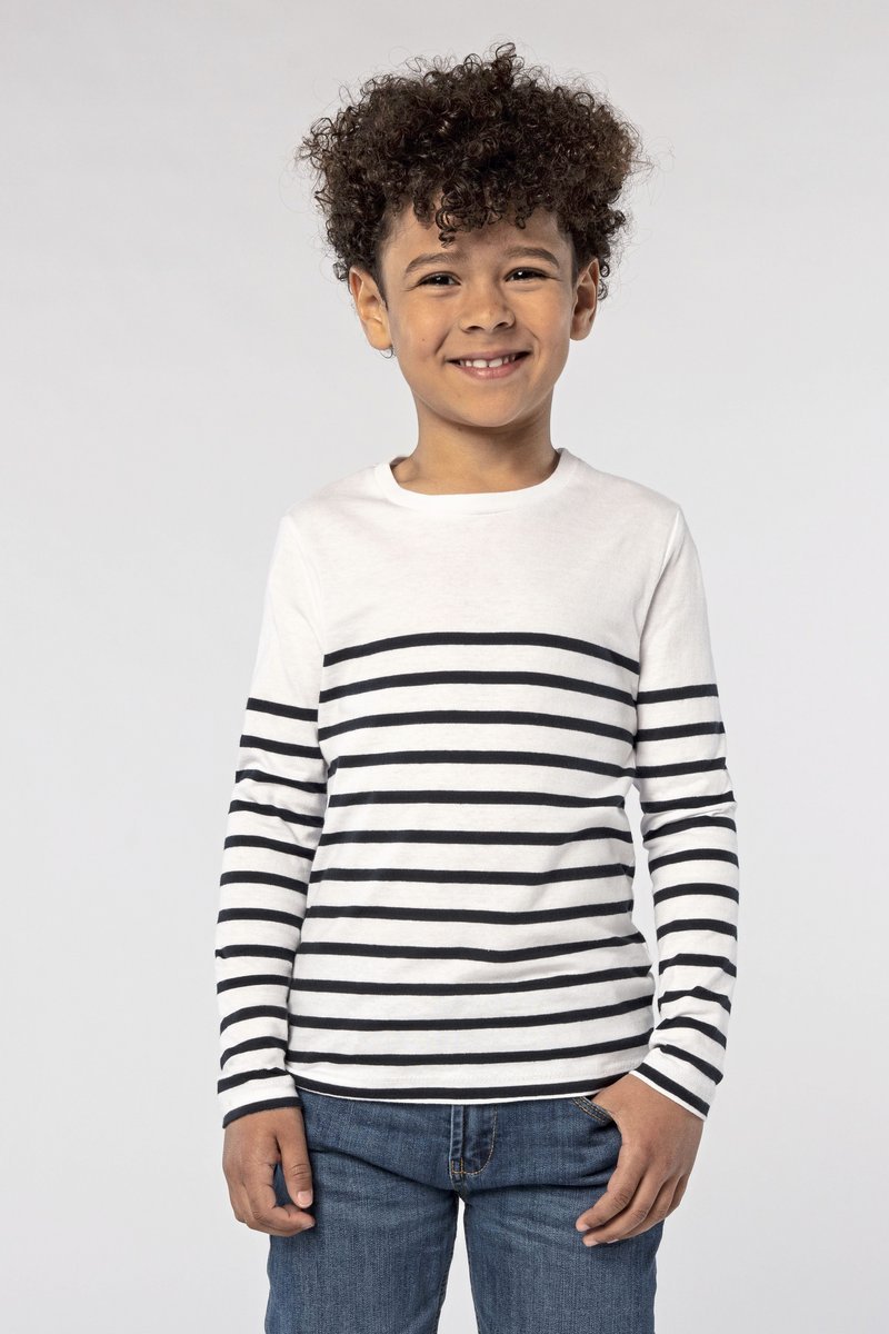 SOL´S Gestreiftes Langarmshirt Matrosen-Look, French Navy/White 6 Jahre (106/116), L03101