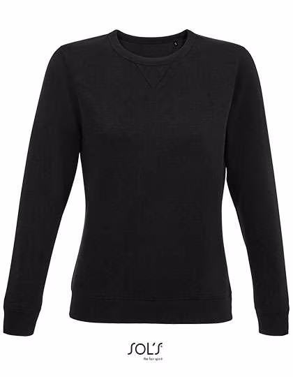 SOL´S Rundhals Sweatshirt Sully Fleece für Damen, Heather Denim L, L03104