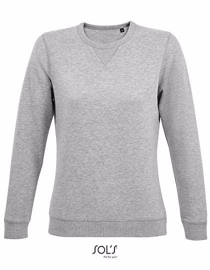 SOL´S Rundhals Sweatshirt Sully Fleece für Damen, Heather Grey Melange S, L03104