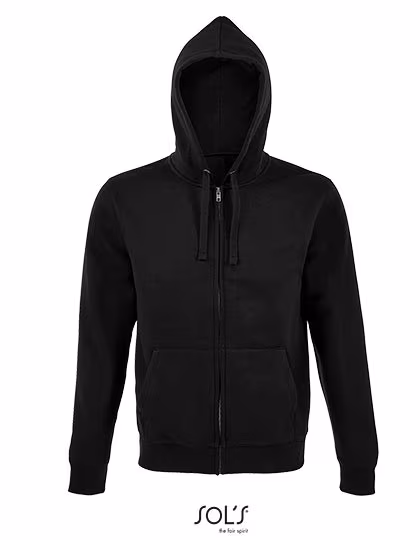 SOL´S Felpa con cappuccio e Zip in pile Spike da Uomo, Heather Grey Melange S, L03105