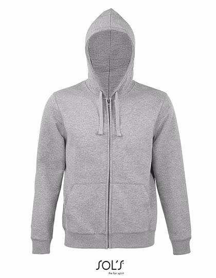 SOL´S Sweat à capuche zippé en polaire Spike pour hommes, Heather Grey Melange S, L03105