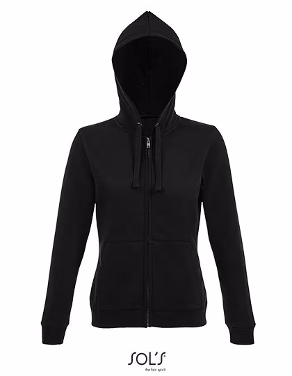 SOL´S Felpa con cappuccio e Zip Spike da Donna, Black M, L03106