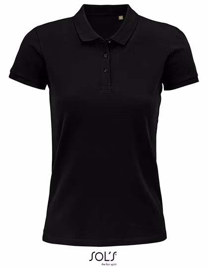 SOL´S Bio-Baumwolle Poloshirt mit Knopfleiste, Black L, L03575