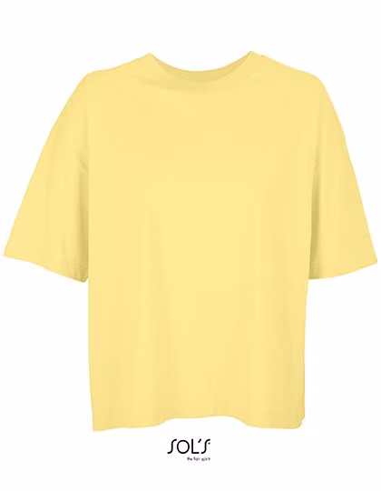 SOL´S T-Shirt Boxy Oversize in Cotone Biologico da Donna, Light Yellow L, L03807