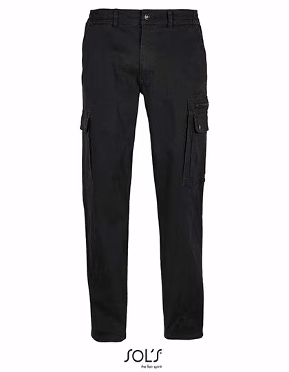 SOL'S Docker Pants with 7 Pockets for Men, Black 36, L03820