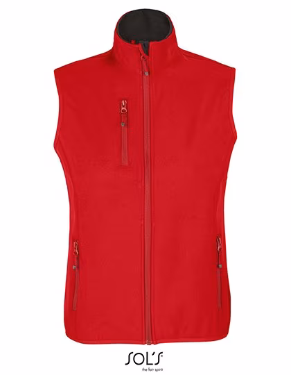SOL'S Softshell Bodywarmer with Zip for Women, Pepper Red L, L03826