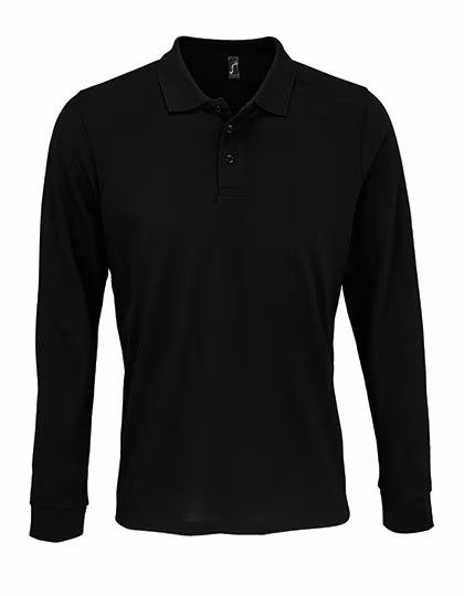 SOL´S Polo Polycotton a maniche lunghe con colletto a costine, White XS, L03983